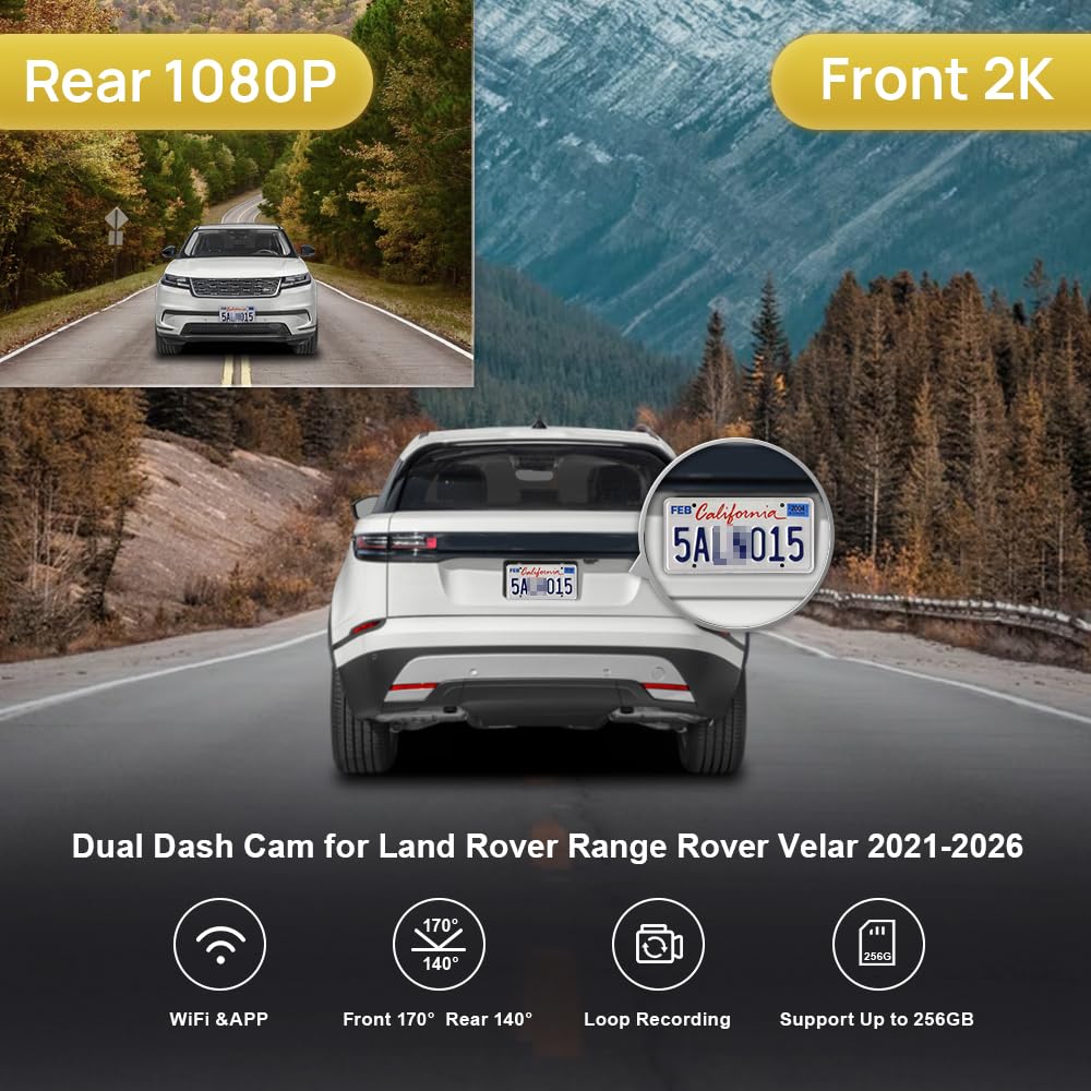 Amazon.com: Fitcamx Front 2K+Rear 1080P Dash Cam Adapts for Land